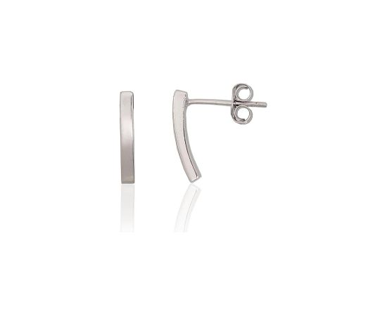 Серебряные серьги-пуссеты #2204290(PRh-Gr), Серебро 925°, родий (покрытие), 1.1 гр. Puseti