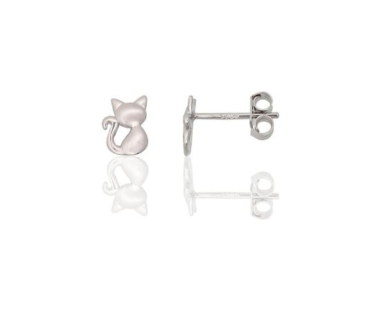 Sudraba auskari-puseti #2204289(PRh-Gr), Sudrabs 925°, rodijs (pārklājums), 0.7 gr. Puseti