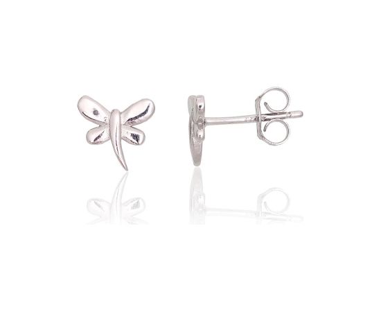 Sudraba auskari-puseti #2204090(PRh-Gr), Sudrabs 925°, rodijs (pārklājums), 0.9 gr. Puseti