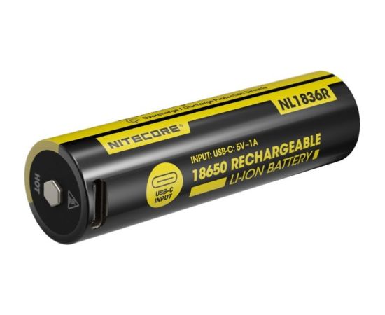Nitecore NL1836R 3600 mAh rechargeable 18650 Li-ion battery Dažādi piederumi tūrismam