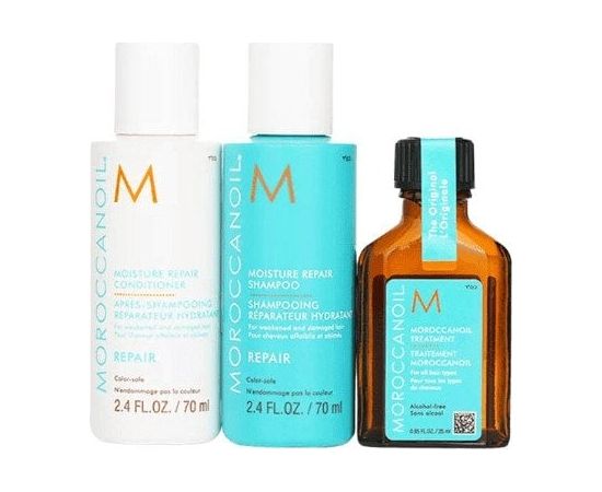 MOROCCANOIL_SET Moisture Repair Shampoo szampon do włosów 70ml + Moisture Repair Conditioner odżywka do włosów 70ml + Treatment kuracja do włosów 25ml Smaržas - NESAKĀRTOTS