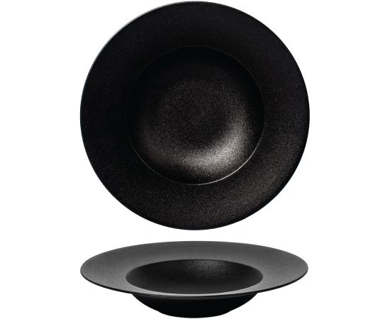 FINE PLUS DZIĻAIS ŠĶĪVIS 27CM, MELNS, PORCELĀNS, Leela Baralee Šķīvji