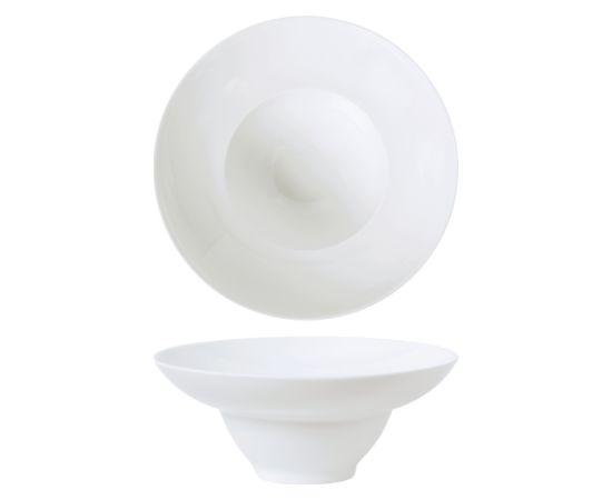 FINE PLUS DZIĻAIS ŠĶĪVIS AR MALU 24CM, BALTS, PORCELĀNS, Leela Baralee Šķīvji