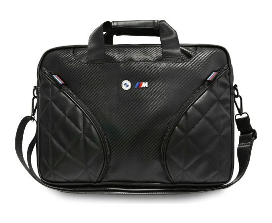 BMW Carbon Pockets & Metal Logo 16" Сумка Для Ноутбука Black Сумки, обложки для ноутбуков