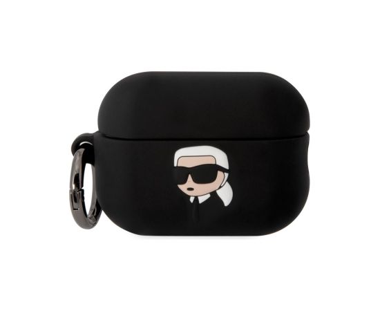 Karl Lagerfeld -  Karl Lagerfeld 3D Logo NFT Karl Head Silicone Case for AirPods Pro 2 Black Чехлы - альтернативные