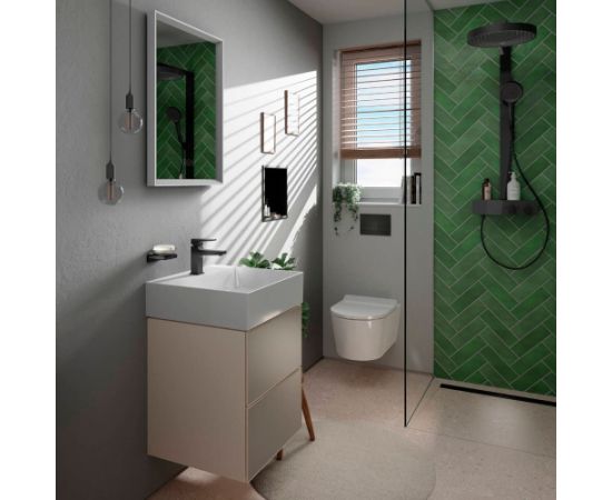 Hansgrohe Rainfinity 360 dušas sistema ar ShowerTablet 350 termostatu, matēta melna - gab. Dušas un komplekti