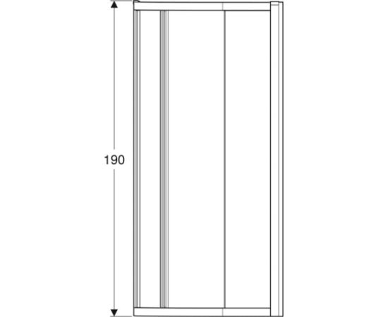 Geberit GEO ieapaļa stūra dušas kabine: 87.5-90x87.5-90x190cm, R550, sudraba krāsas / Caurspīdīgs stikls - gab. Dušas stūri