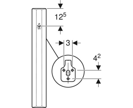 Geberit pisuāru nodalīšanas siena - gab. Pisuāri