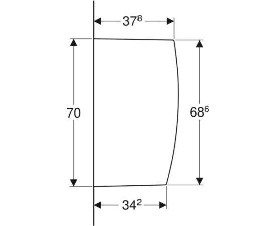 Geberit pisuāru nodalīšanas siena - gab. Pisuāri