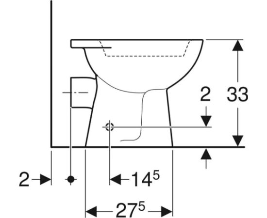 Geberit Bambini bērnu grīdas tualetes pods, ar dziļo skalošanu - gab. Podi uz grīdas