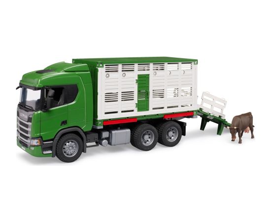BRUDER Scania Super 560R Tiertransport-LKW (inkl. 1 Rind) Jaunumi, Bērnu preces