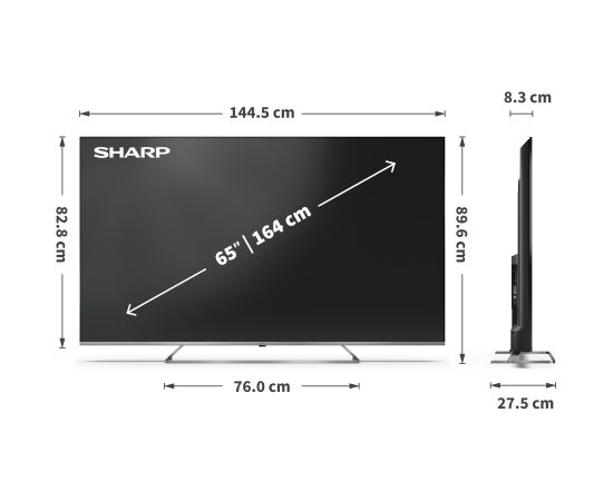 Sharp 4K Ultra HD QLED MiniLED TV 65JP7265E 55 Smart TV Google TV UHD Телевизоры