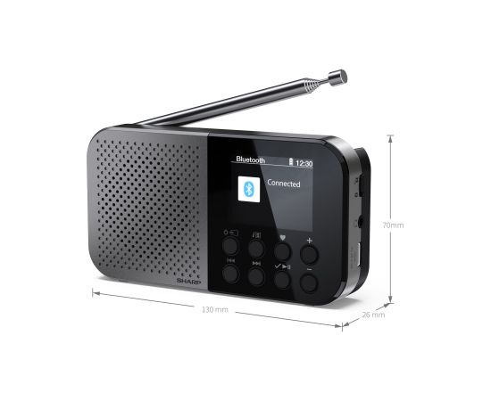 Sharp OSAKA Pocket/Handheld Portable Digital Radio DR-P520(GY) Bluetooth Jaunumi - Audio-Video