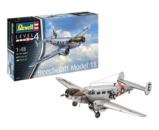 Revell Model plastikowy samolot beechcraft model 18 1/48 Figūriņas un varoņi