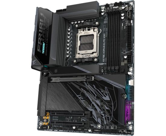 Mainboard GIGABYTE AMD X870E Socket AM5 ATX RAM DDR5-SDRAM 4xSlots Wi-Fi Yes Bluetooth Yes 4xNumber of M.2 (M) slots X870E A ELITE X X870EAELITEX Mātes plates