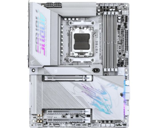 Mainboard GIGABYTE AMD X870E Socket AM5 ATX RAM DDR5-SDRAM 4xSlots Wi-Fi Yes Bluetooth Yes 4xNumber of M.2 (M) slots X870E A PRO X ICE X870EAPROXICE Mātes plates