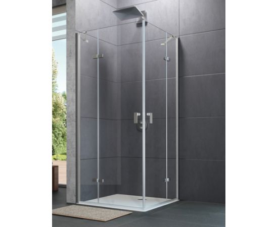 Huppe dušas durvis stūrim/nišai Astra, 1000 mm, h=2000, labā  puse, hroms/caurspīdīgs stikls AP Dušas durvis
