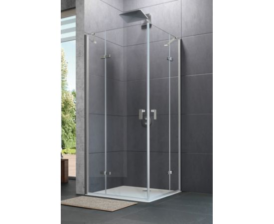 Huppe dušas durvis stūrim/nišai Astra, 900 mm, h=2000, labā  puse,  hroms/caurspīdīgs stikls AP Dušas durvis