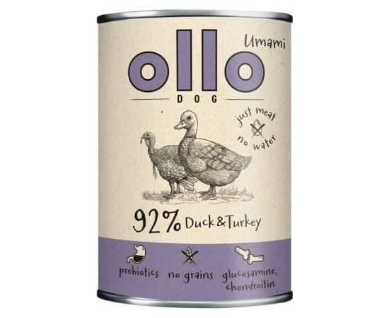 OlloUmami kaczka z indykiem 400g Suņu barība