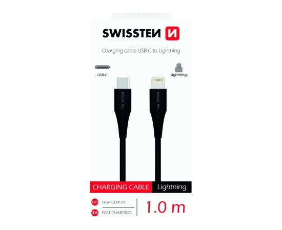 Swissten Basic Universāls Quick Charge 3.1 USB-C uz Lightning Uzlādes Kabelis 1m Data USB kabeļi