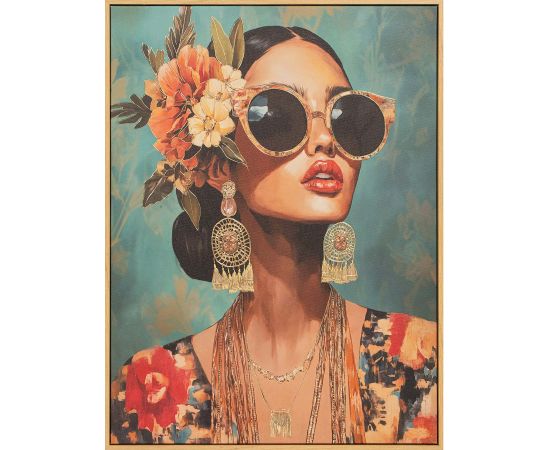 Wall art 80x100cm, woman with flowers Jaunumi, mēbeles, māja