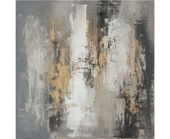 Eļļas glezna 120x120cm, abstrakts rīts Jaunumi, mēbeles, māja