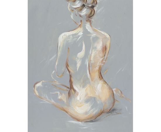 Oil painting 80x100cm, seated lady Новости, мебель, дом