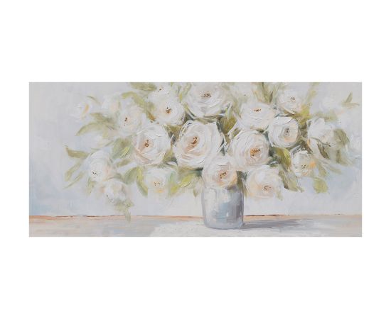 Eļļas glezna 70x150cm, ziedi un vāze Jaunumi, mēbeles, māja