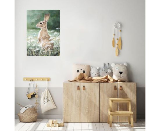 Eļļas glezna 50x70cm, trusis pļavā Jaunumi, mēbeles, māja