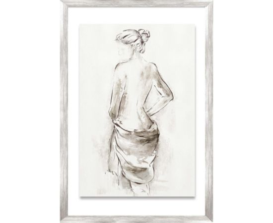 Glezna ar rāmi, 50x70cm, sieviete ar šalli 2 Jaunumi, mēbeles, māja