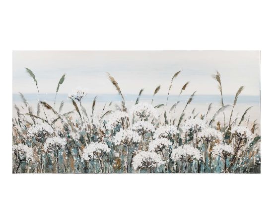 Eļļas glezna 70x140cm, balti ziedi Jaunumi, mēbeles, māja