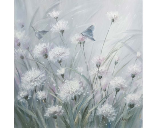 Масляная картина 60x60см, одуванчики 2 Новости, мебель, дом