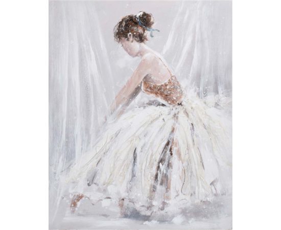 Eļļas glezna 80x100cm, sieviete baltajā kleitā Jaunumi, mēbeles, māja
