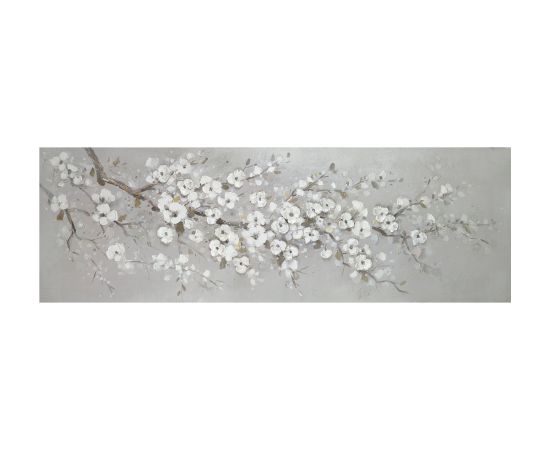 Eļļas glezna 50x150cm, balti ķiršu ziedi Jaunumi, mēbeles, māja