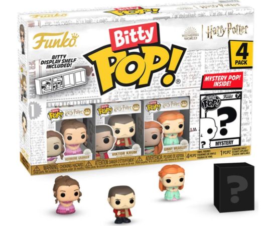 Funko Bitty Pop! 4-Pack: Harry Potter Goblet of Fire - Hermione Granger, Viktor Krum, Ginny Weasley, Mystery Pop! Vinyl Figures Фигурки и герои