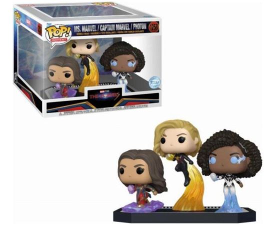 Funko Pop! Moment: The Marvels - Ms. Marvel / Captain Marvel / Photon (Special Edition) #1258 Bobble-Head Vinyl Figures Figūriņas un varoņi