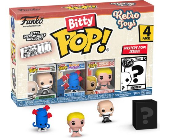 Funko Bitty Pop! 4-Pack: Retro Toys: Mr. Monopoly Vinyl Figures Фигурки и герои