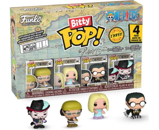 Funko Bitty Pop! 4-Pack: One Piece - Usopp, Kaya, Kuro, Bitty Pop! Chase Vinyl Figures Фигурки и герои