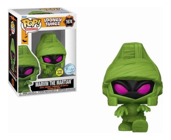 Funko Pop! Animation: Looney Tunes - Marvin the Martian (Mummy​) (Glows in the Dark) (Special Edition) #1674 Vinyl Figure Фигурки и герои