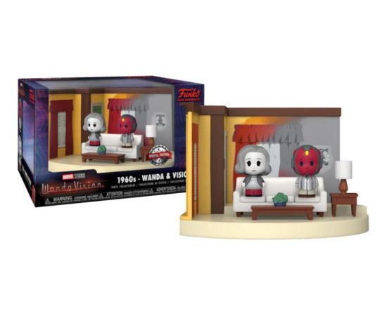 Funko Mini Moments: Marvel Studios WandaVision - 1960s - Wanda & Vision (Living Room) (Special Edition) Vinyl Collectibles Figūriņas un varoņi