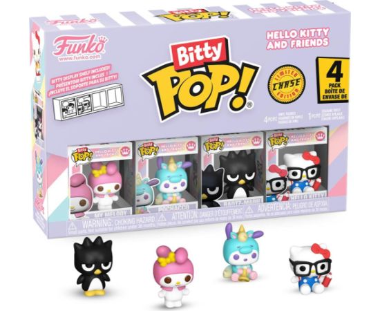 Funko Bitty Pop! 4-Pack: Hello Kitty and Friends - My Melody, Pochacco, Badtz-Maru, Hello Kitty Vinyl Figures Фигурки и герои