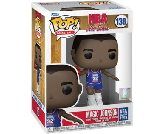 Funko Pop! Basketball: NBA All Stars - Magic Johnson (Blue All Star Uni 1992) #138 Vinyl Figure Figūriņas un varoņi