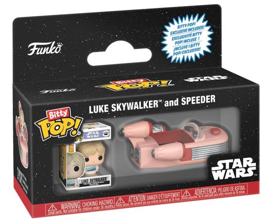 Funko Bitty Pop! Rides: Star Wars - Luke Skywalker and Speeder Vinyl Figures Фигурки и герои