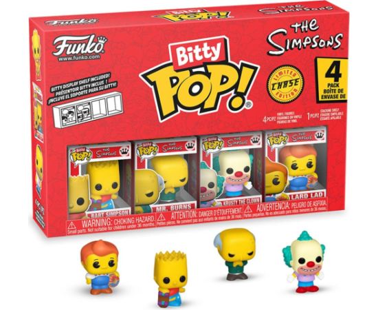 Funko Bitty Pop! 4-Pack: The Simpsons - Bart Simpson, Mr. Burns, Krusty The Clown, Lard Lad Vinyl Figures Figūriņas un varoņi