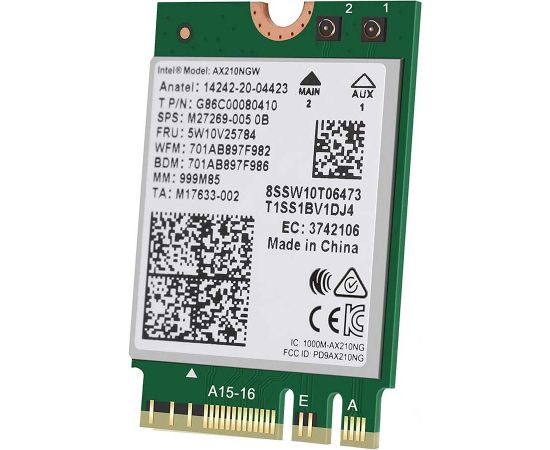 INTEL NIC WI-FI 6 AX210 2230 2x2 AX R2 6GHz + BT No vPro Wi-fi Adapteri