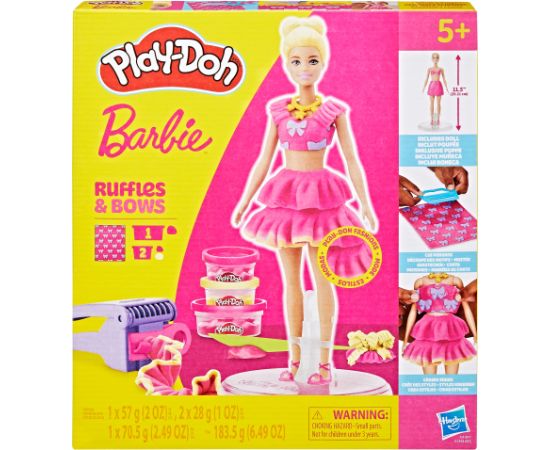 PLAY-DOH BARBIE Rotaļu komplekts Ruffles and Bows Radošās rotaļlietas