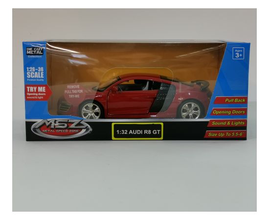 MSZ Miniatūrais modelis - Audi R8 GT, 1:32 Jaunumi, Bērnu preces