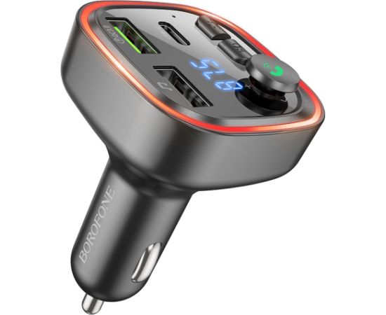 Borofone raidītājs FM BC48 Broad MP3, Bluetooth - 2xUSB + C tipa - QC 3.0 18W melns (bojāts iepakojums) Auto FM Transmiteri un Carplay ierīces