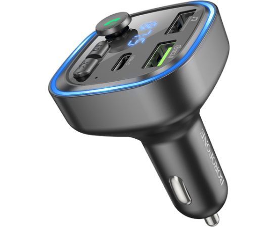 Borofone raidītājs FM BC48 Broad MP3, Bluetooth - 2xUSB + C tipa - QC 3.0 18W melns (bojāts iepakojums) Auto FM Transmiteri un Carplay ierīces