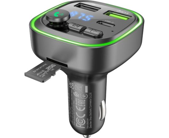 Borofone raidītājs FM BC48 Broad MP3, Bluetooth - 2xUSB + C tipa - QC 3.0 18W melns (bojāts iepakojums) Auto FM Transmiteri un Carplay ierīces